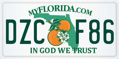 FL license plate DZCF86