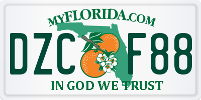 FL license plate DZCF88