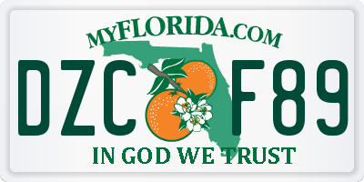 FL license plate DZCF89