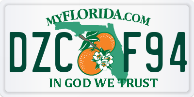 FL license plate DZCF94