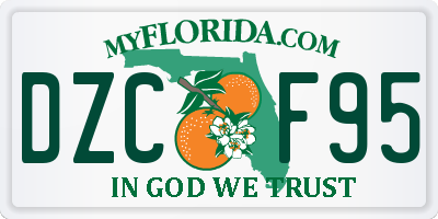 FL license plate DZCF95