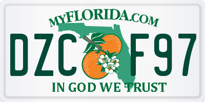 FL license plate DZCF97