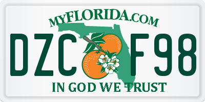 FL license plate DZCF98