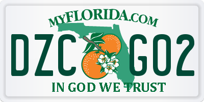 FL license plate DZCG02