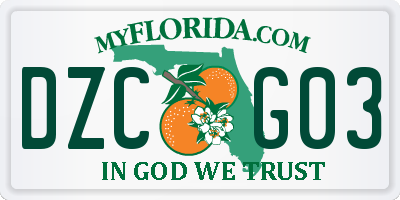 FL license plate DZCG03