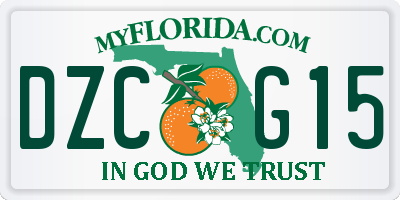 FL license plate DZCG15