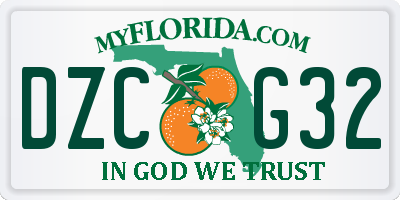 FL license plate DZCG32