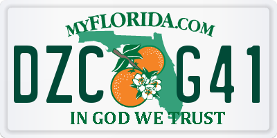 FL license plate DZCG41