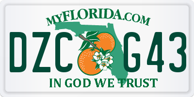 FL license plate DZCG43