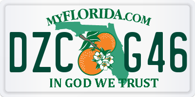 FL license plate DZCG46