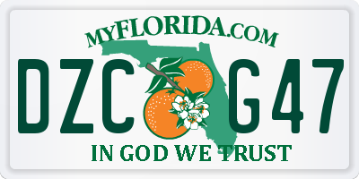 FL license plate DZCG47