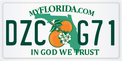 FL license plate DZCG71
