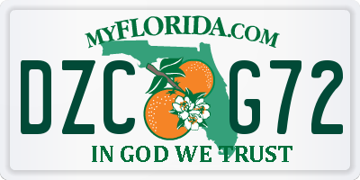 FL license plate DZCG72