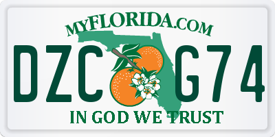 FL license plate DZCG74