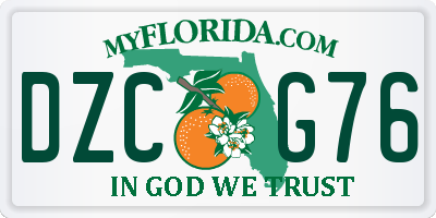 FL license plate DZCG76