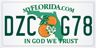 FL license plate DZCG78
