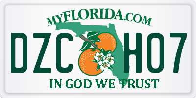 FL license plate DZCH07