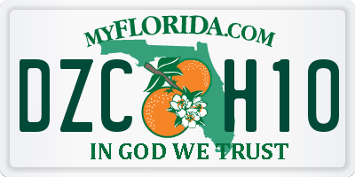 FL license plate DZCH10