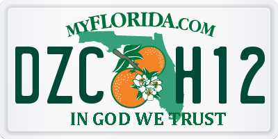 FL license plate DZCH12