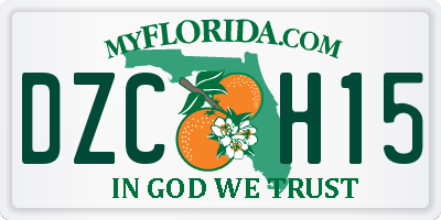 FL license plate DZCH15