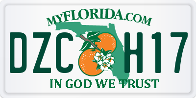 FL license plate DZCH17