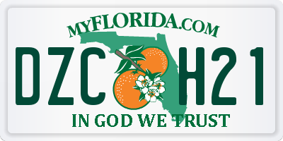 FL license plate DZCH21