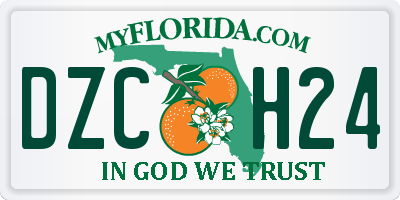 FL license plate DZCH24