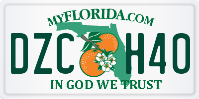 FL license plate DZCH40