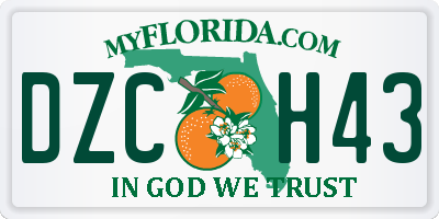 FL license plate DZCH43