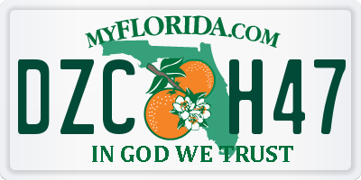 FL license plate DZCH47