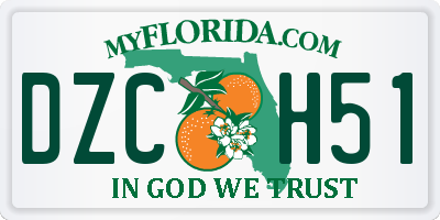 FL license plate DZCH51