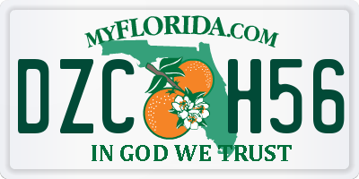 FL license plate DZCH56