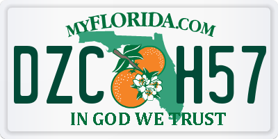 FL license plate DZCH57