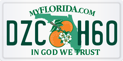 FL license plate DZCH60