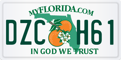 FL license plate DZCH61