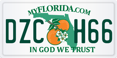 FL license plate DZCH66
