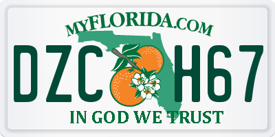 FL license plate DZCH67
