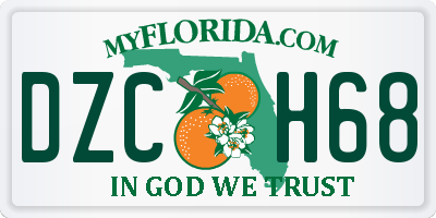 FL license plate DZCH68