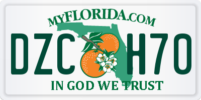 FL license plate DZCH70