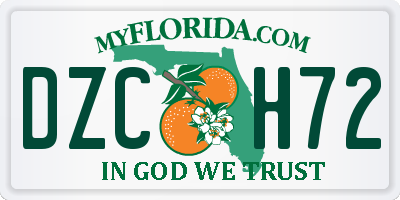FL license plate DZCH72