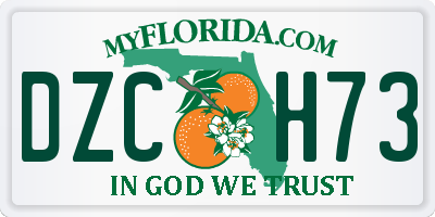 FL license plate DZCH73