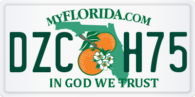 FL license plate DZCH75