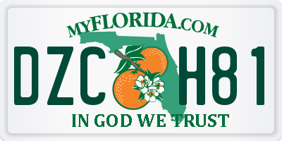 FL license plate DZCH81