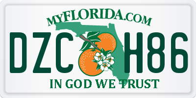 FL license plate DZCH86