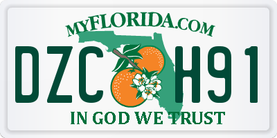 FL license plate DZCH91