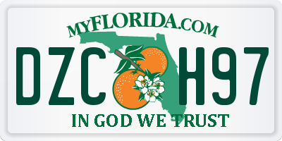 FL license plate DZCH97