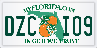 FL license plate DZCI09