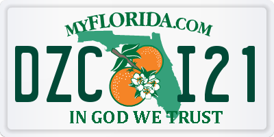 FL license plate DZCI21