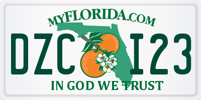 FL license plate DZCI23