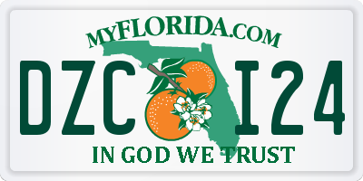 FL license plate DZCI24